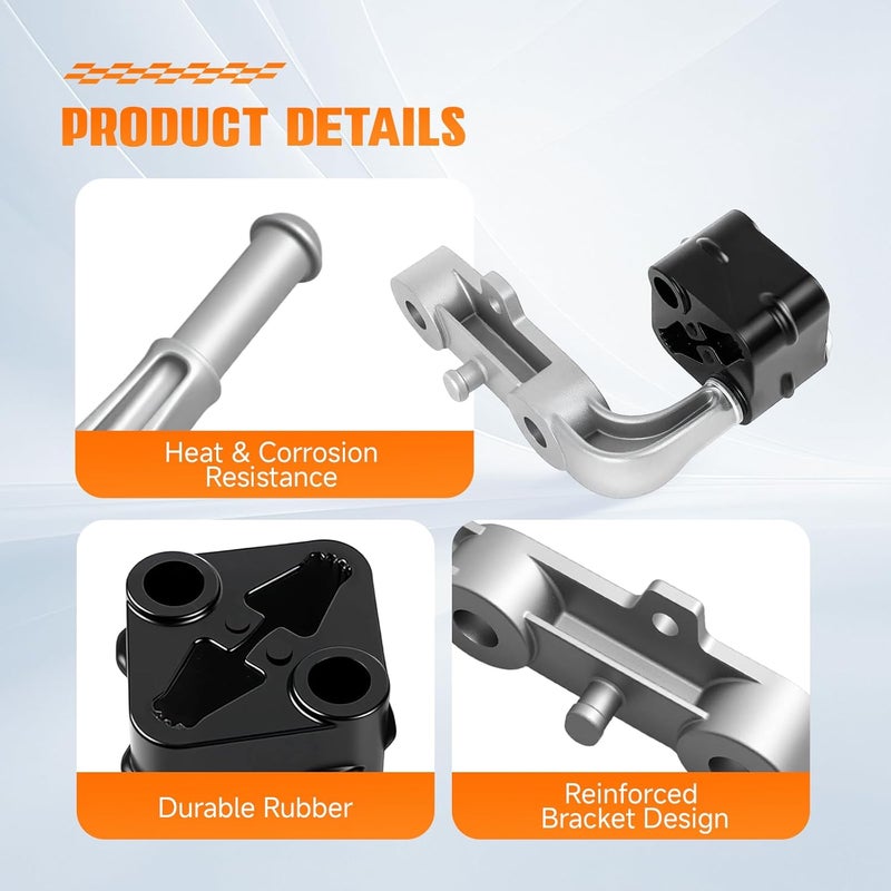 HIPADA 4PCS Rear Exhaust Bracket Muffler Support Rubber Isolator Hanger Assembly Left & Right Compatible with 2019-2025 Ram 1500 3.0L 5.7L 6.2L, Driver Passenger Side Replace 68275662AB 68395841AA 68519121AA - Image 4
